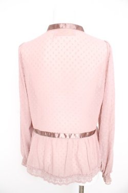 画像2: axes femme kawaii / ドットリボンブラウス M アワピンク Y-26-02-21-070-AX-BL-SZ-ZY