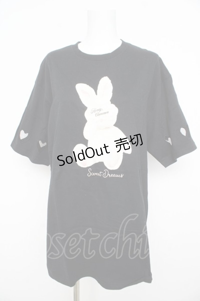 画像1: Honey Cinnamon / アイマスクハニー Tシャツ F 黒 Y-26-02-21-073-LO-TO-SZ-ZS (1)