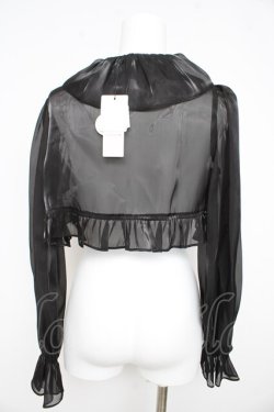 画像2: Ank Rouge / シアークロップドブラウス M 黒 Y-26-02-21-075-CA-BL-SZ-ZY