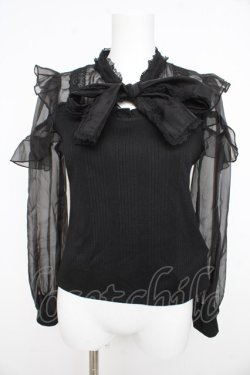 画像1: Rojita / ラッフルシアーテレコトップス F 黒 Y-26-02-21-076-LO-TO-SZ-ZY