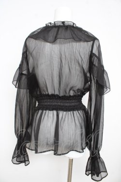 画像2: EATME / フリルシアーブラウス F 黒 Y-26-02-21-077-LO-BL-SZ-ZY