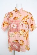 PINK HOUSE / テディベア100周年記念プリント半袖シャツ  ピンク Y-26-02-21-080-LO-BL-SZ-ZY