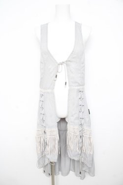 画像1: Ozz oneste / Pirates Roseレースアップ2WAYジレ  グレー Y-26-02-21-097-OO-TO-SZ-ZY