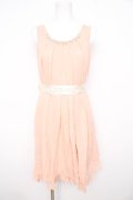 axes femme / バックバラスリットドレス M 淡ピンク Y-26-02-21-098-AX-OP-SZ-ZY