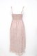 画像2: axes femme / スリット入りバラ柄ロングワンピース M 淡ピンク Y-26-02-21-103-AX-OP-SZ-ZY (2)