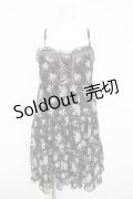 axes femme / 花柄キャミチュニック M 黒 Y-26-02-21-105-AX-OP-SZ-ZS