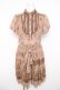 画像1: axes femme / ブロッキングフロッキーワンピース M ベージュ Y-26-02-21-108-AX-OP-SZ-ZY (1)