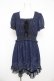 画像1: axes femme / ローズジャガードワンピース M 紺 Y-26-02-21-109-AX-OP-SZ-ZY (1)