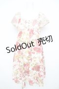 axes femme / 大花柄ミディワンピース M 生成り Y-26-02-21-111-AX-OP-SZ-ZI