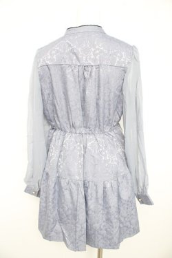 画像2: axes femme POETIQUE / チャイナティアードミニワンピース  グレー Y-26-02-21-123-AX-OP-SZ-ZY