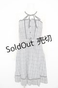 axes femme kawaii / ビスチェ切替チェック柄ワンピース M グレー Y-26-02-21-124-AX-OP-SZ-ZY