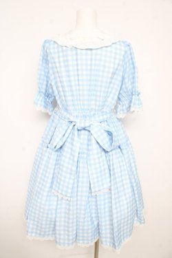 画像2: axes femme kawaii / ギンガムチェック柄ワンピース M サックス Y-26-02-21-129-AX-OP-SZ-ZY