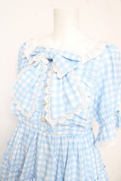 画像3: axes femme kawaii / ギンガムチェック柄ワンピース M サックス Y-26-02-21-129-AX-OP-SZ-ZY