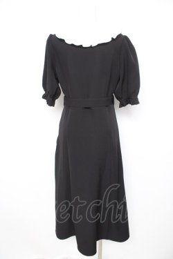 画像2: DearMyLoveRose / フリル襟ガーリーフレアワンピース M 黒 Y-26-02-21-144-EL-OP-SZ-ZY