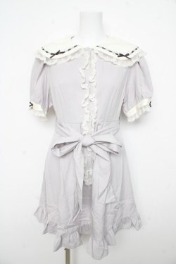 画像1: DearMyLove / フリルメイドワンピース L サックス Y-26-02-21-146-EL-OP-SZ-ZY