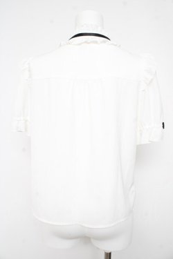画像2: Secret Honey / ラッフルフリル半袖ブラウス 2 白 Y-26-02-21-012-CA-BL-SZ-ZY