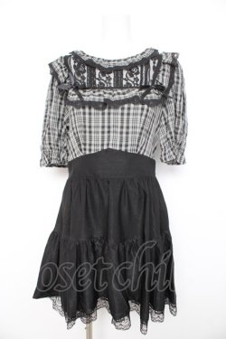 画像1: DARK IN LOVE / Eloise DRESS L グレー×黒 Y-26-02-21-150-PU-OP-SZ-ZY