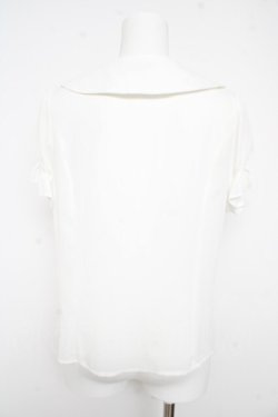 画像2: Ank Rouge / はしごレース配色ブラウス M 白 Y-26-02-21-013-CA-BL-SZ-ZY