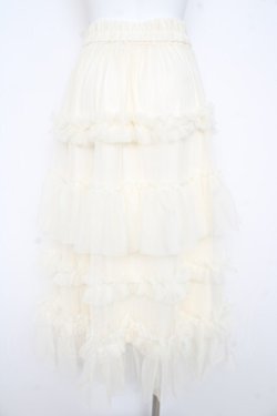 画像2: axes femme / フリルチュールティアードスカート F 生成り Y-26-02-21-155-AX-SK-SZ-ZY