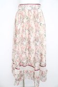axes femme / フラワープリントスカート  ピンク Y-26-02-21-161-AX-SK-SZ-ZY