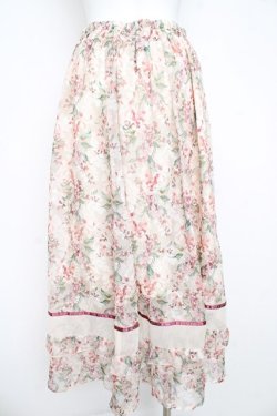 画像2: axes femme / フラワープリントスカート  ピンク Y-26-02-21-161-AX-SK-SZ-ZY