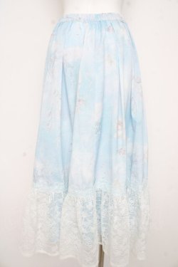 画像2: axes femme / メールエシエルプリントスカート  サックス Y-26-02-21-163-AX-SK-SZ-ZY