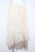 axes femme / グラデレースフリルスカート  生成り Y-26-02-21-170-AX-SK-SZ-ZY