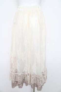 画像2: axes femme / グラデレースフリルスカート  生成り Y-26-02-21-170-AX-SK-SZ-ZY