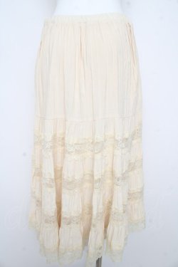 画像2: an another angelus / レース切替ティアードロングスカート F アイボリー Y-26-02-21-176-CA-SK-SZ-ZY