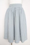 Fi.n.t / ギンガムチェックギャザースカート F サックス Y-26-02-21-178-CA-SK-SZ-ZY