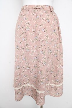 画像2: Fi.n.t / レース使い小花柄ギャザースカート F ピンク Y-26-02-21-179-CA-SK-SZ-ZY