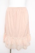 axes femme / はしごレース使いペチスカート M 淡ピンク Y-26-02-21-181-AX-SK-SZ-ZY