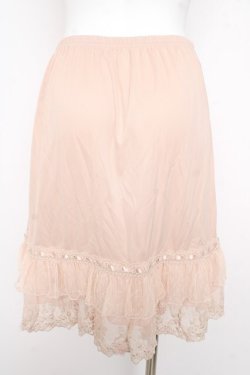 画像2: axes femme / はしごレース使いペチスカート M 淡ピンク Y-26-02-21-181-AX-SK-SZ-ZY