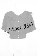 axes femme POETIQUE / フリルデザインクロップドブラウス M 黒 Y-26-02-21-016-AX-BL-SZ-ZS