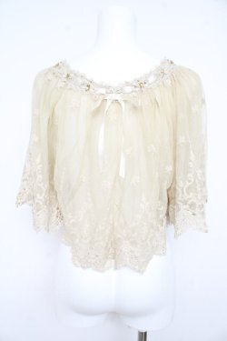 画像2: axes femme / レースケープ風プルオーバー M 生成り Y-26-02-21-020-AX-TO-SZ-ZY