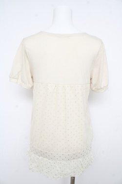 画像2: axes femme / チュール切替ラメドットプルオーバー M 生成り Y-26-02-21-021-AX-TO-SZ-ZY