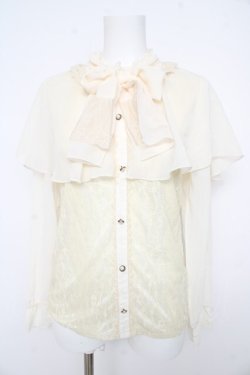 画像1: axes femme / ケープ付レーシープルオーバー M 生成り Y-26-02-21-022-AX-TO-SZ-ZY