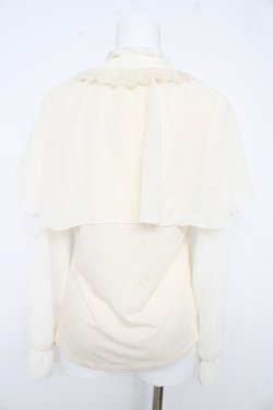 画像2: axes femme / ケープ付レーシープルオーバー M 生成り Y-26-02-21-022-AX-TO-SZ-ZY