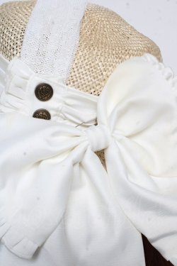 画像5: Hoshibako Works / リボン麦わらボーダーハット  白 Y-26-02-21-003-LO-AC-SZ-ZY