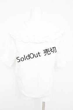 画像2: axes femme kawaii / 半袖丸襟コットンブラウス  白 Y-26-02-21-038-AX-BL-SZ-ZY