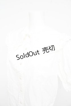 画像3: axes femme kawaii / 半袖丸襟コットンブラウス  白 Y-26-02-21-038-AX-BL-SZ-ZY