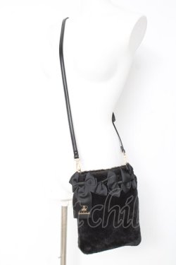 画像2: m petit by misako / NINA'S ファーショルダーバッグ  黒 Y-26-02-23-031-LO-BG-SZ-ZY
