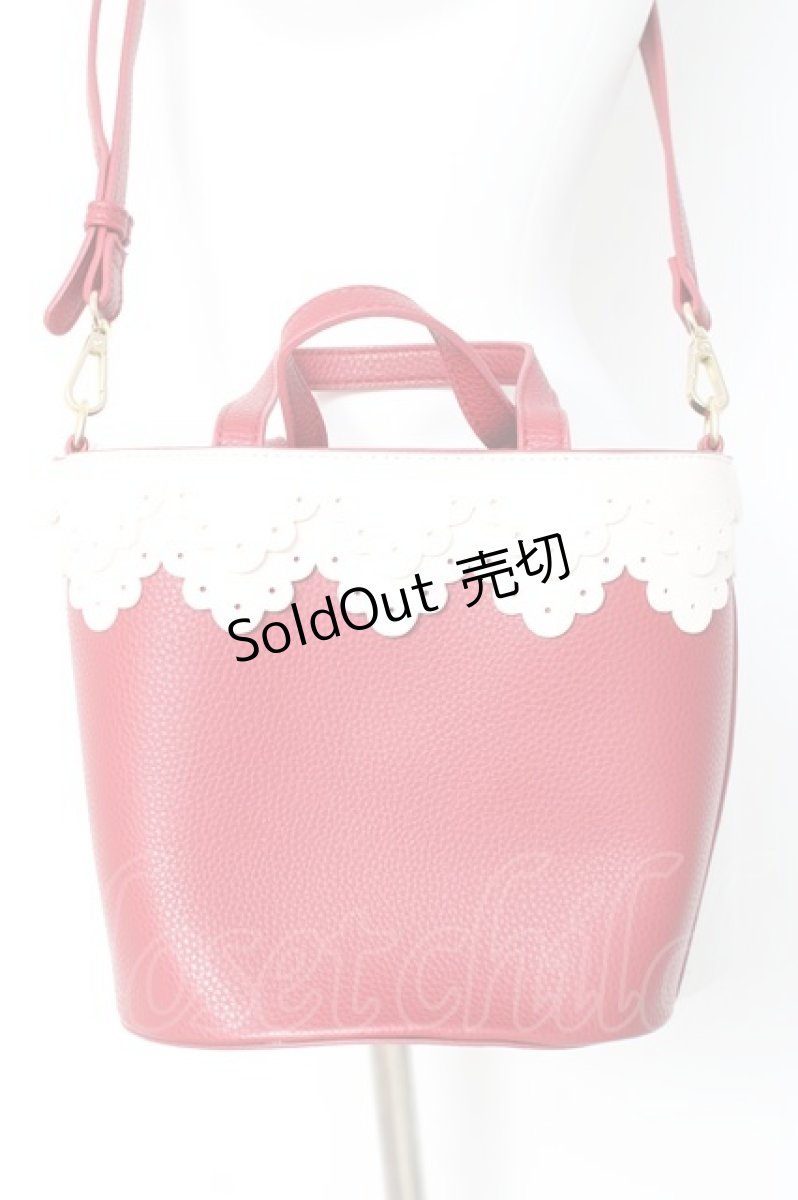 画像1: m petit by misako / AMスカラップ2WAYバッグ  赤 Y-26-02-23-033-LO-BG-SZ-ZTK047 (1)