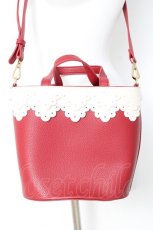 画像1: m petit by misako / AMスカラップ2WAYバッグ  赤 Y-26-02-23-033-LO-BG-SZ-ZTK047 (1)