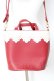 画像1: m petit by misako / AMスカラップ2WAYバッグ  赤 Y-26-02-23-033-LO-BG-SZ-ZY (1)