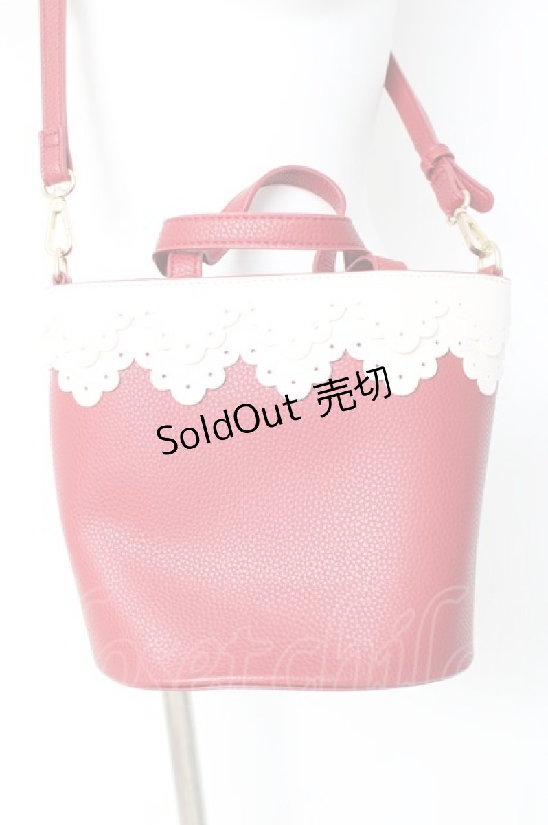 画像3: m petit by misako / AMスカラップ2WAYバッグ  赤 Y-26-02-23-033-LO-BG-SZ-ZTK047 (3)