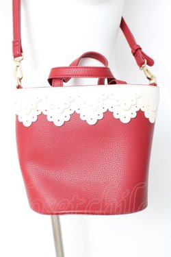 画像3: m petit by misako / AMスカラップ2WAYバッグ  赤 Y-26-02-23-033-LO-BG-SZ-ZY