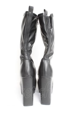 画像3: YOSUKE / 厚底ストレッチブーツ LL 黒 Y-26-02-23-039-PU-SH-SZ-ZY