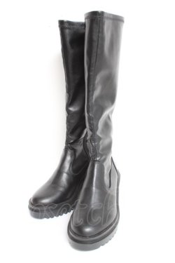 画像1: YOSUKE / ストレッチブーツ LL ブラック Y-26-02-23-040-PU-SH-SZ-ZY