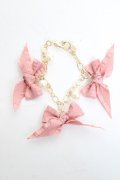 m petit by misako / リボンブレスレット  ピンク Y-26-02-23-006-LO-AC-SZ-ZY